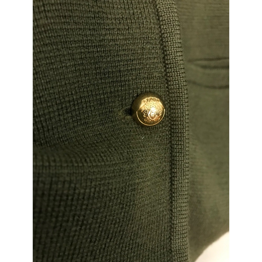 Talbots Knit Cardigan Small 100% Pure Merino Wool Green Blazer Sweater Button Up - Picture 5 of 7